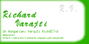 richard varajti business card